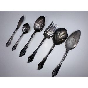 Community Brahms Serving Silver Plated Replacement Flatware 6 Pc Knife Fork Pie